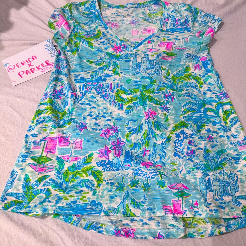 XS Lilly Pulitzer Etta V-Neck Top